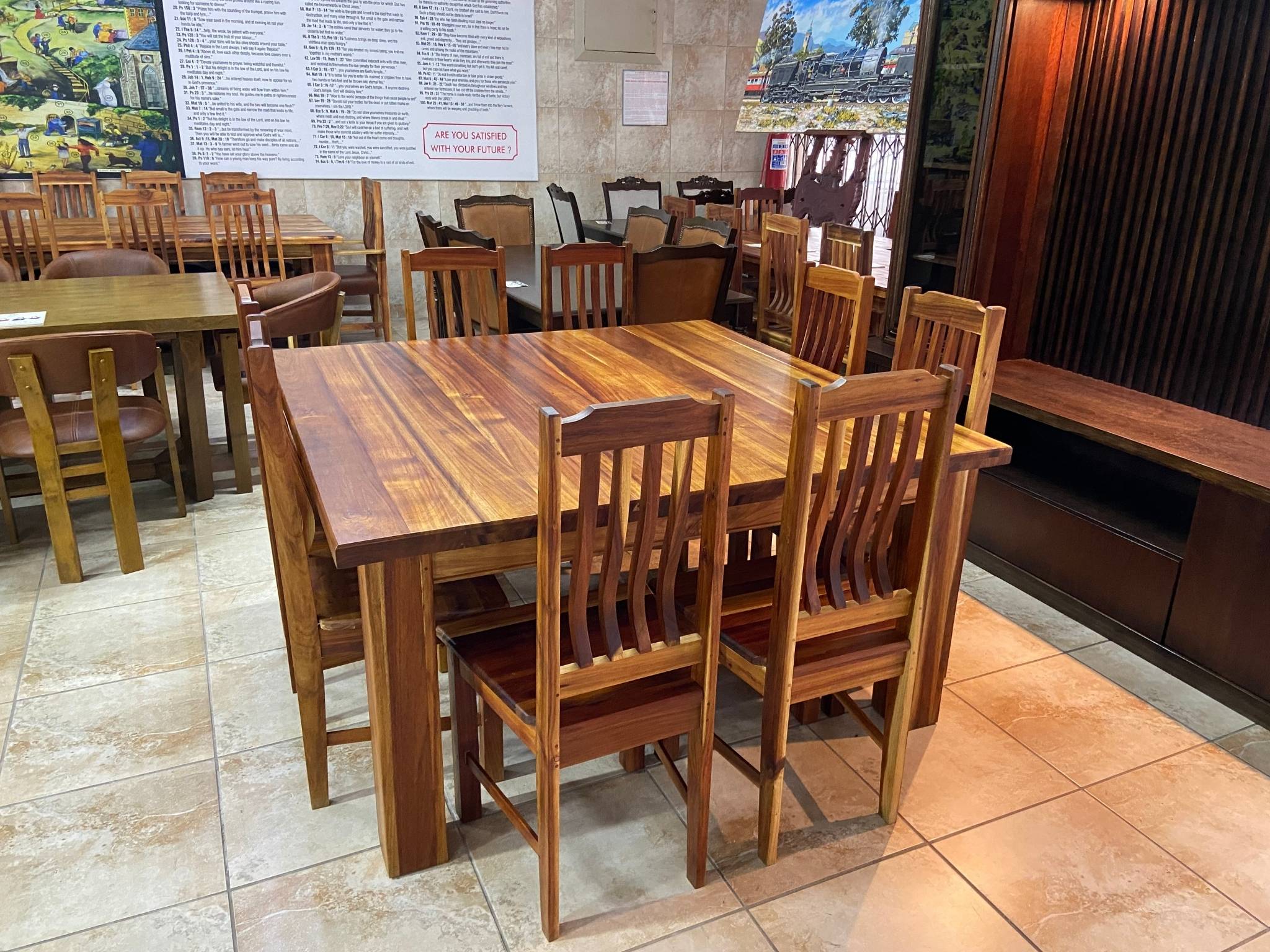 Blackwood 8 Seater Dining Set Side View
